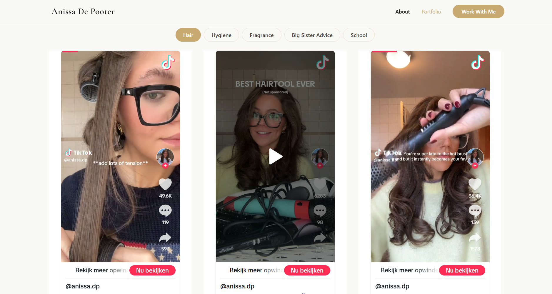 Anissa De Pooter · screenshot