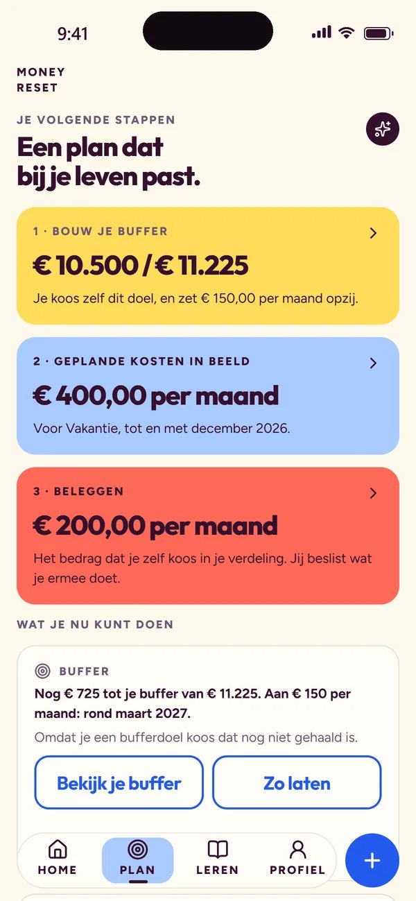 Money Reset app: je volgende stappen